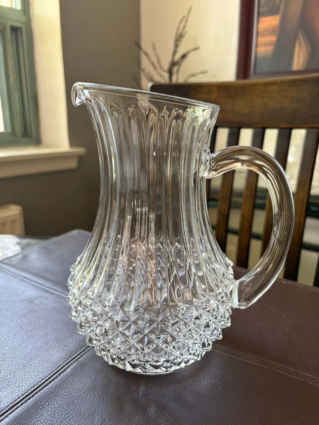 Vintage French Cristal d’arques Water Pitcher