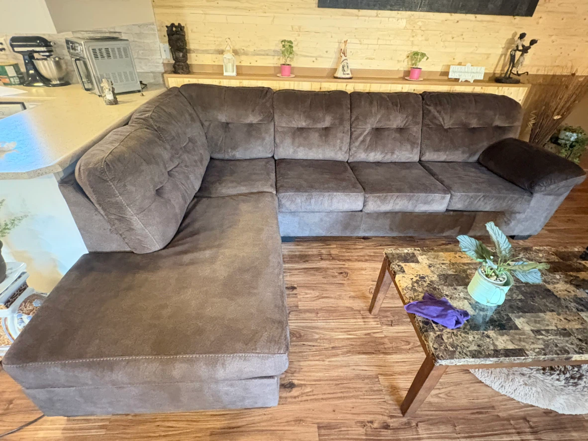 Brown Sectional Sofa Bed - photo 2