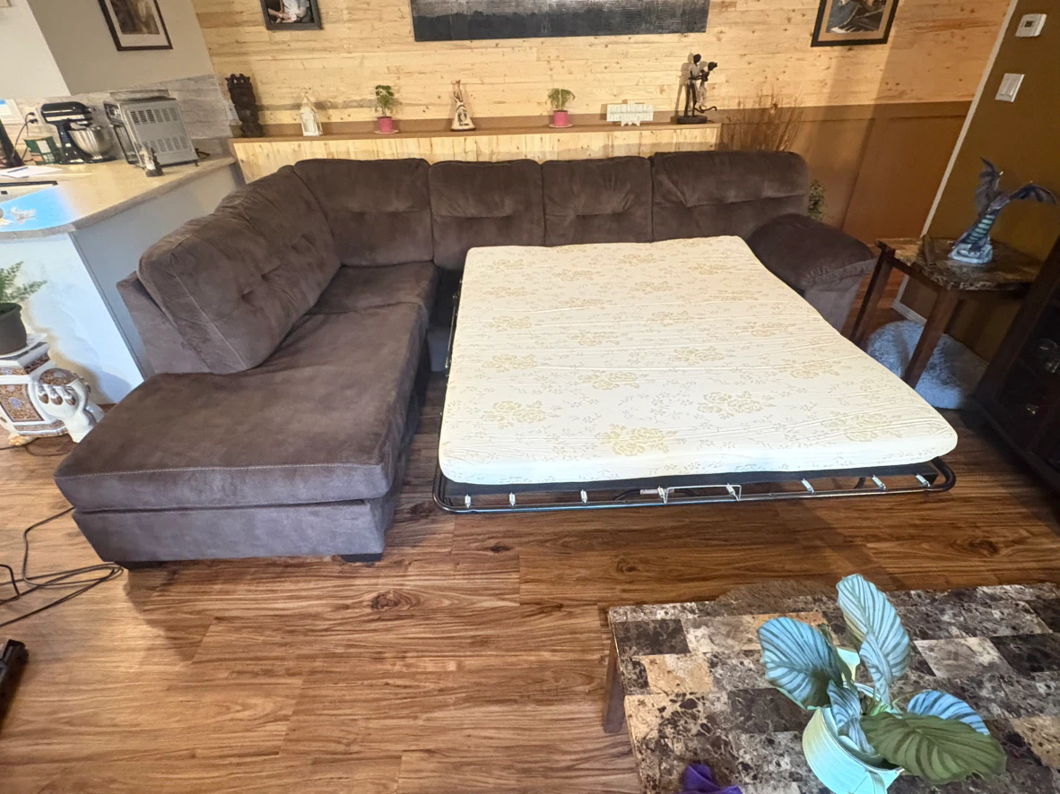 Brown Sectional Sofa Bed - photo 4