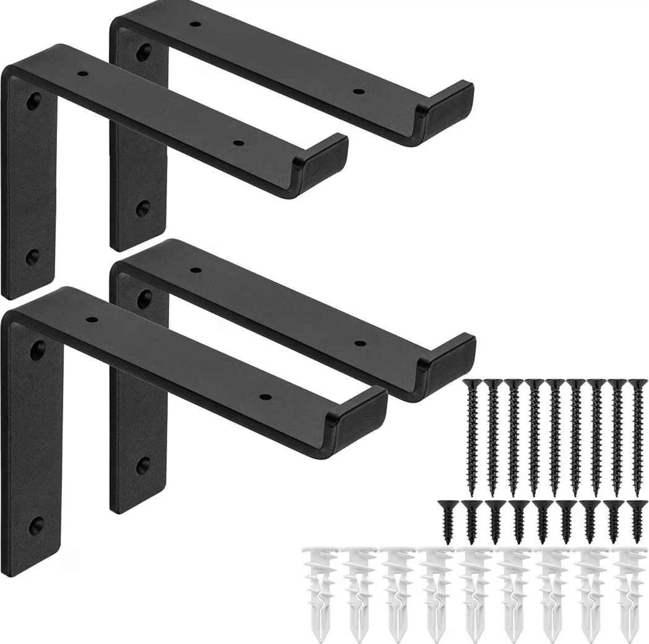 Fotoda Heavy Duty Floating Shelf Brackets - 4 Pack