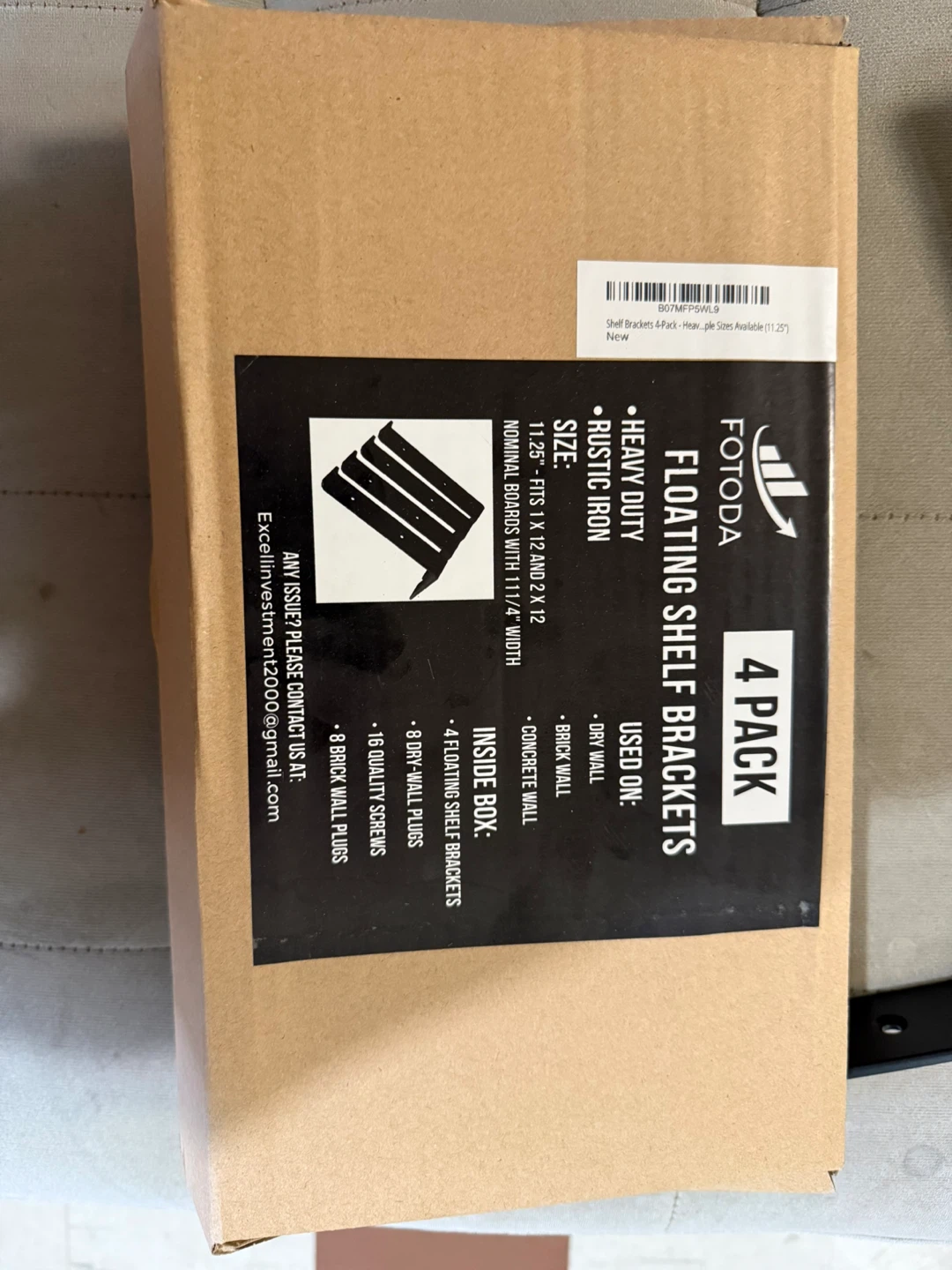 Fotoda Heavy Duty Floating Shelf Brackets - 4 Pack - photo 2