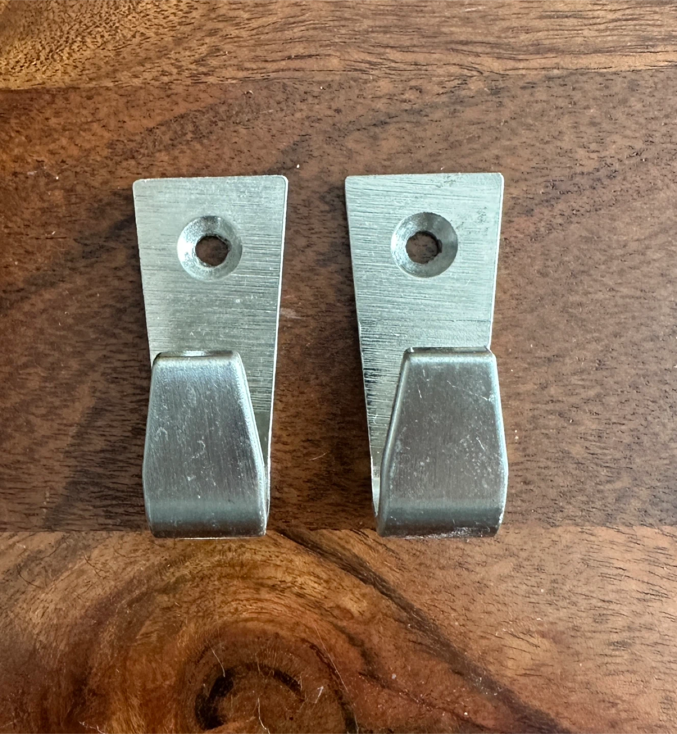 Two Metal Wall Hooks