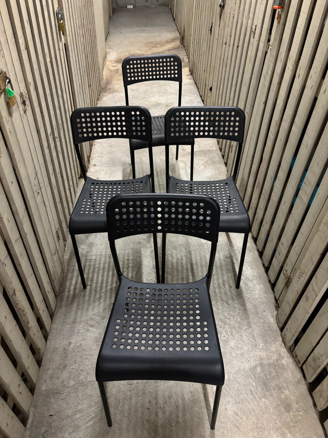 Set of 4 black IKEA PS 2012 chairs