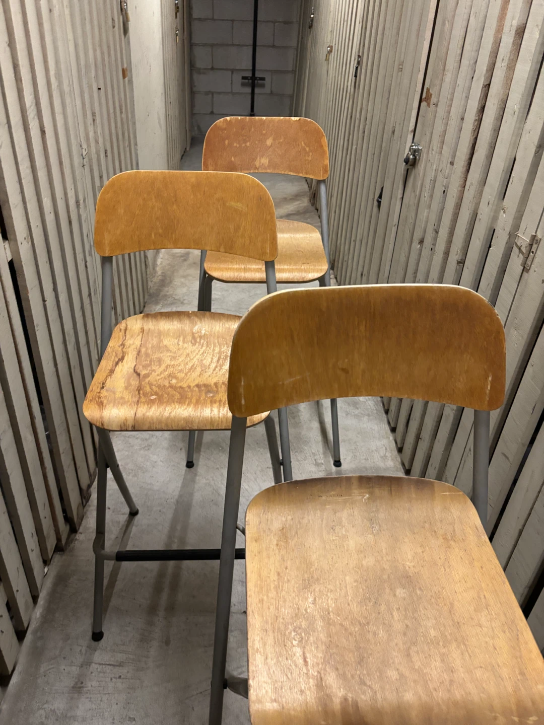 Set of 5 folding bar stools - photo 3