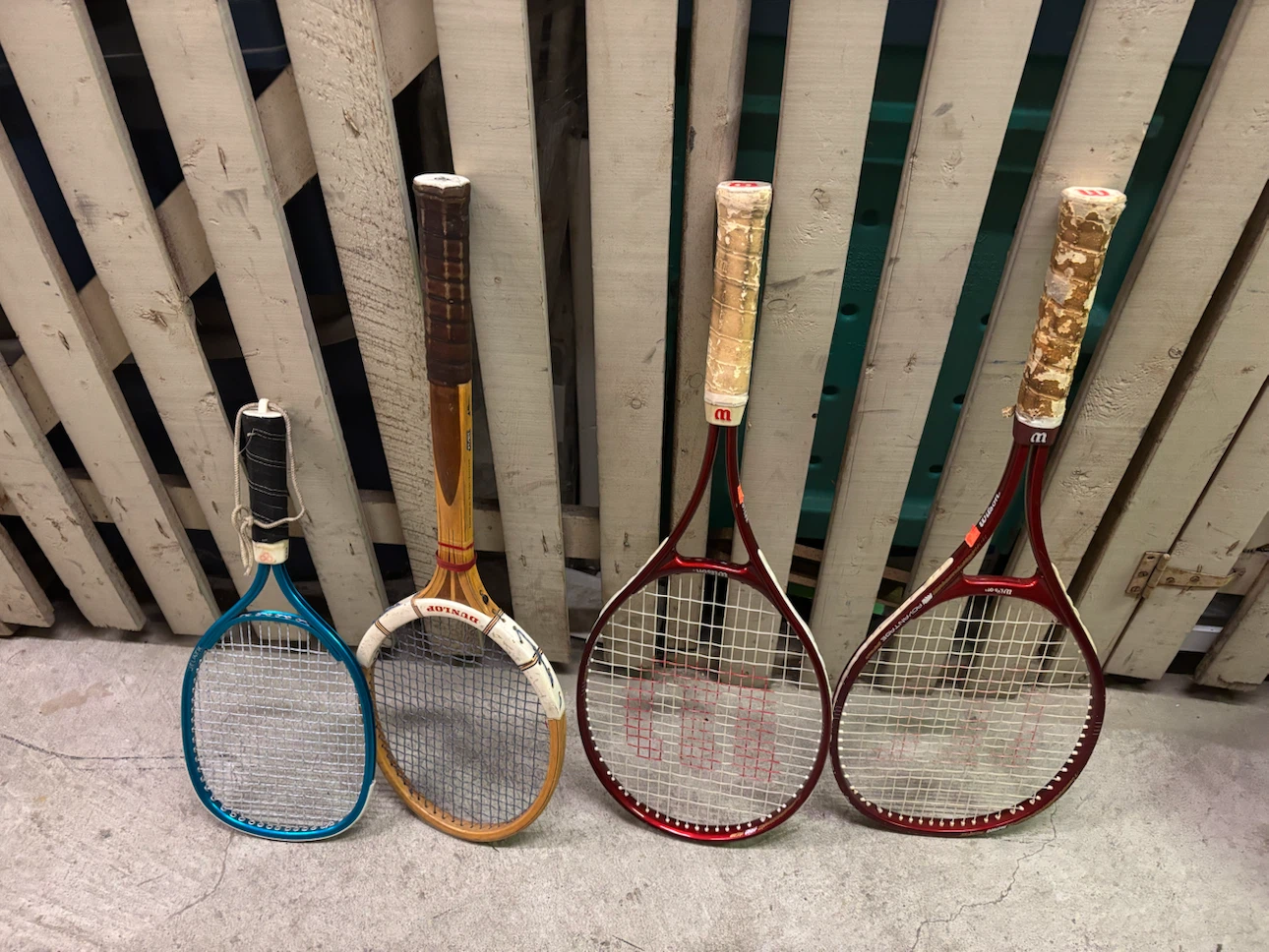 Set of 4 Vintage Tennis Rackets