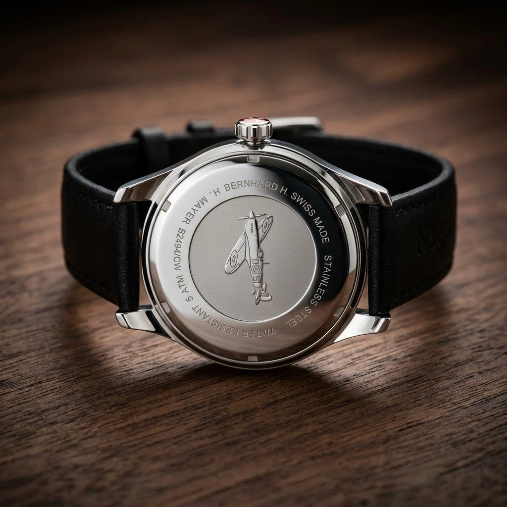 Bernhard H. Mayer "Spitfire" Swiss Watch - Box & Papers - photo 2