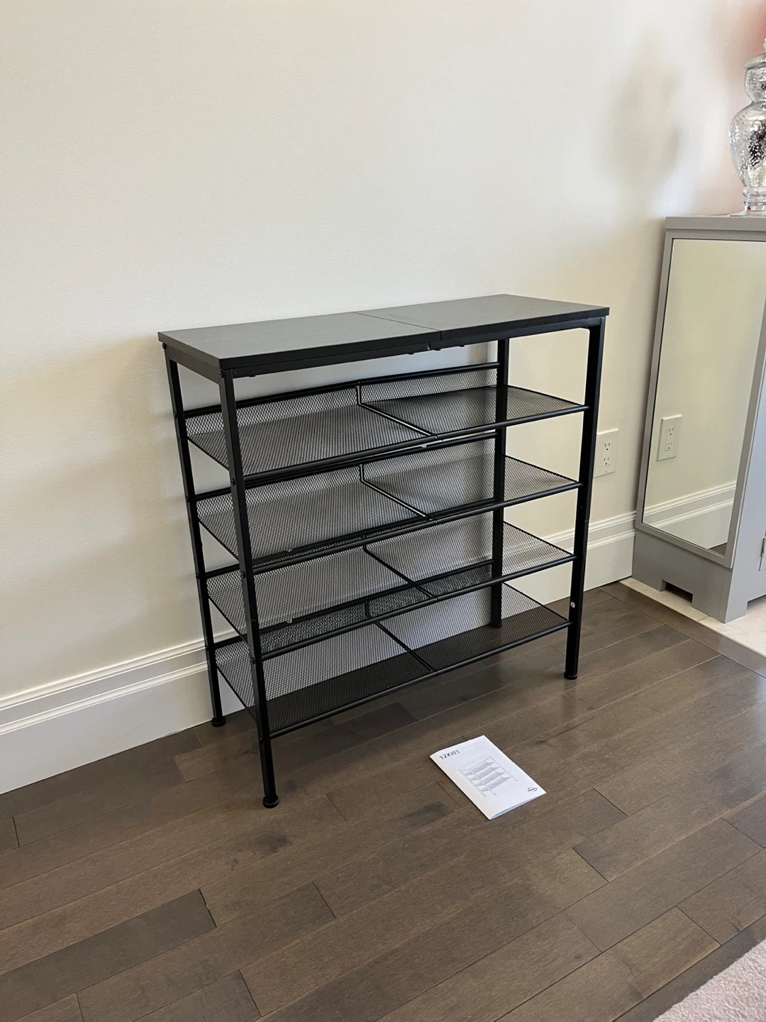 New 5-Tier Black Shoe Rack