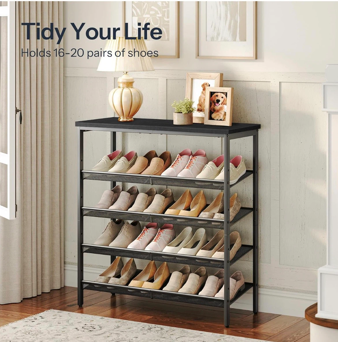 New 5-Tier Black Shoe Rack - photo 5