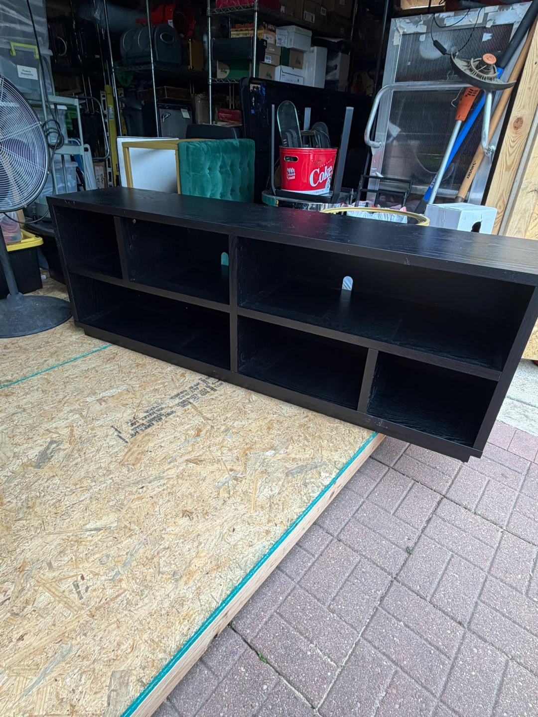 Black TV Media Console Stand - photo 2