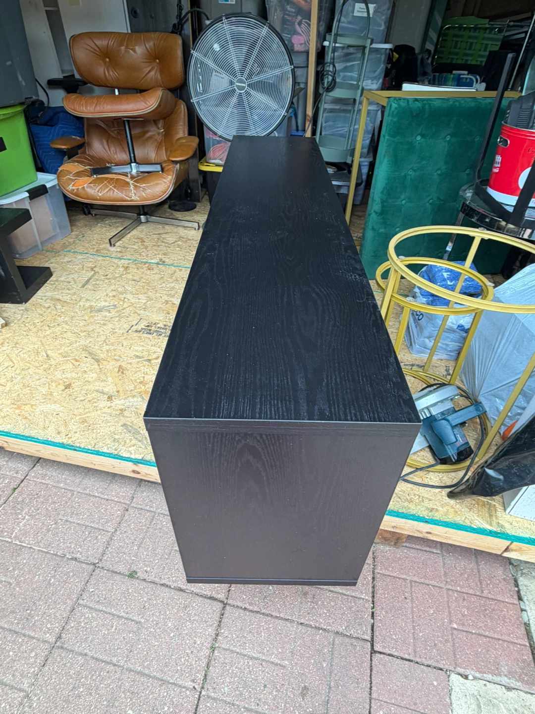 Black TV Media Console Stand - photo 3