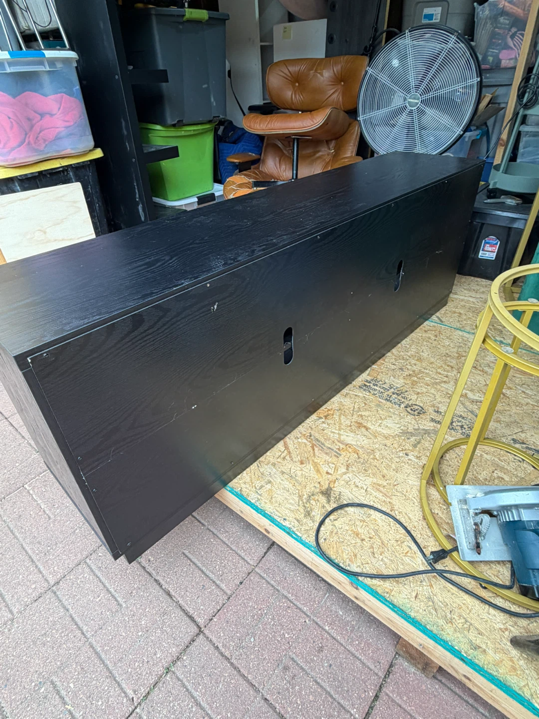 Black TV Media Console Stand - photo 4