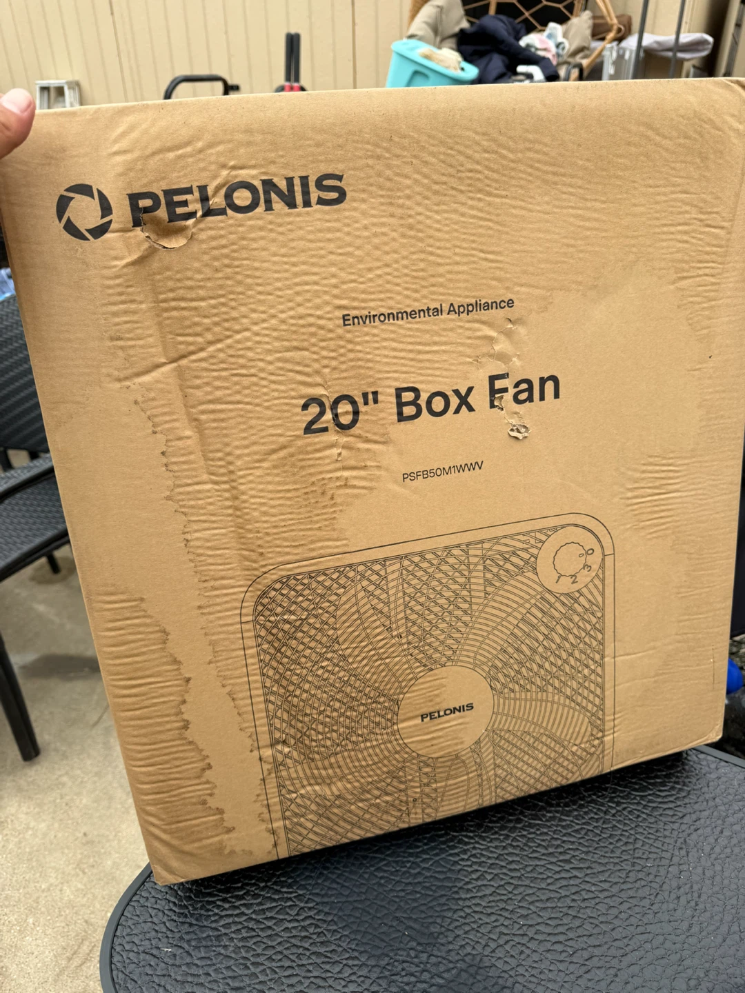 Pelonis 20 inch Box Fan Model PSFB50M1WWV