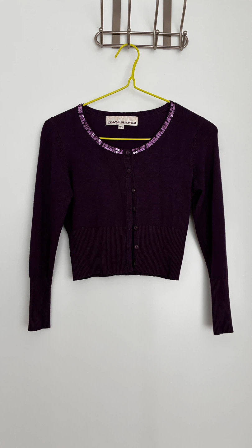 Costa Blanca Purple Cardigan