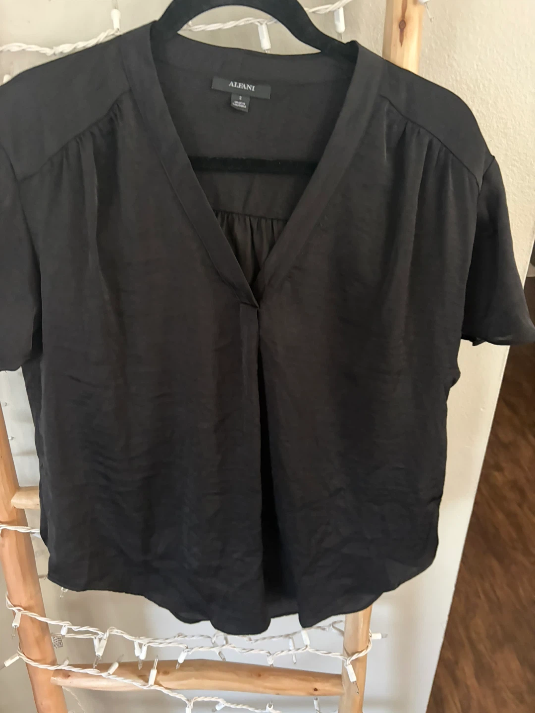 Alfani Black Short Sleeve Blouse - photo 2