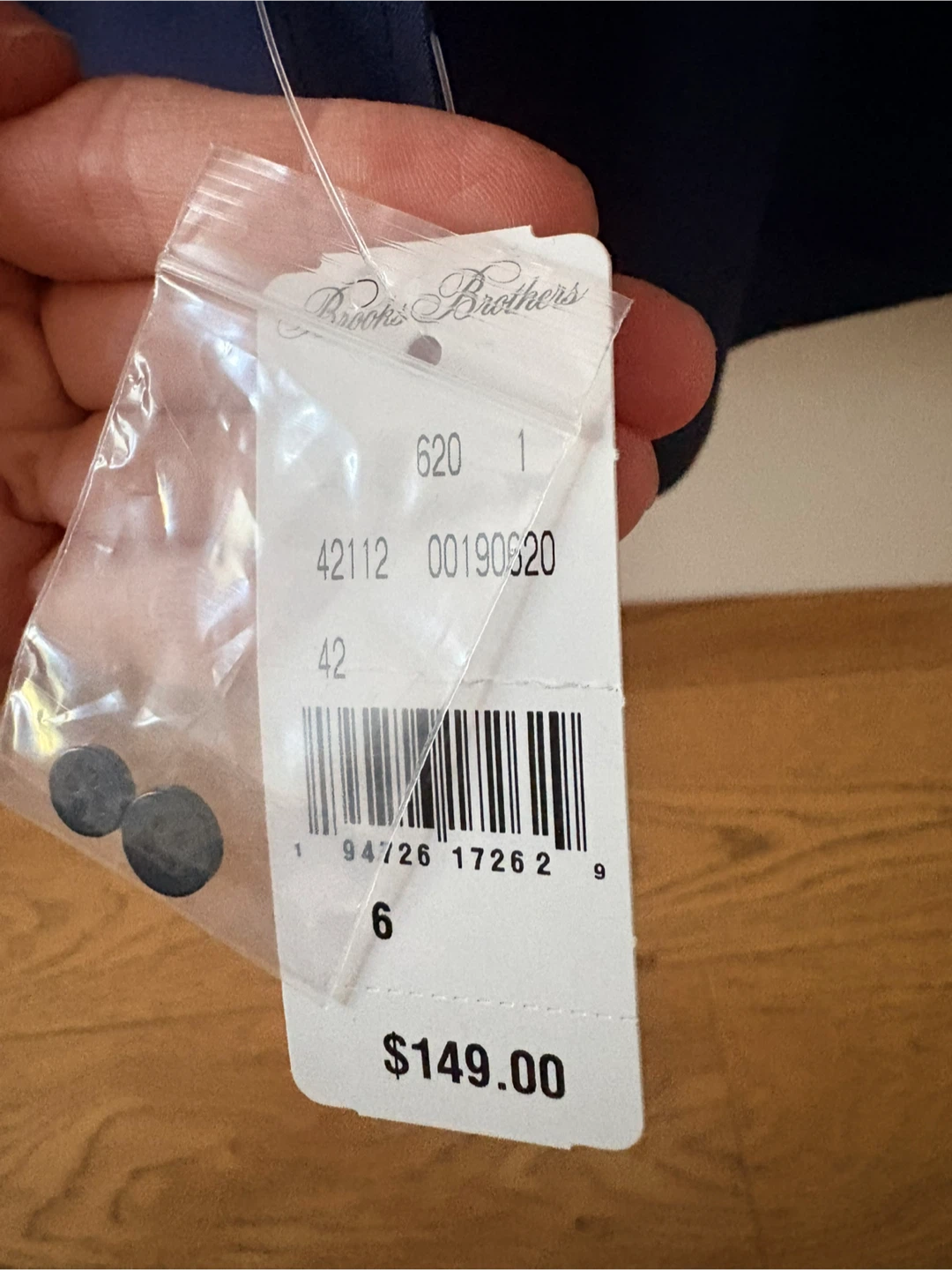 NWT BROOKS BROTHERS W Navy Non-Iron Shirt Size 6 - photo 3