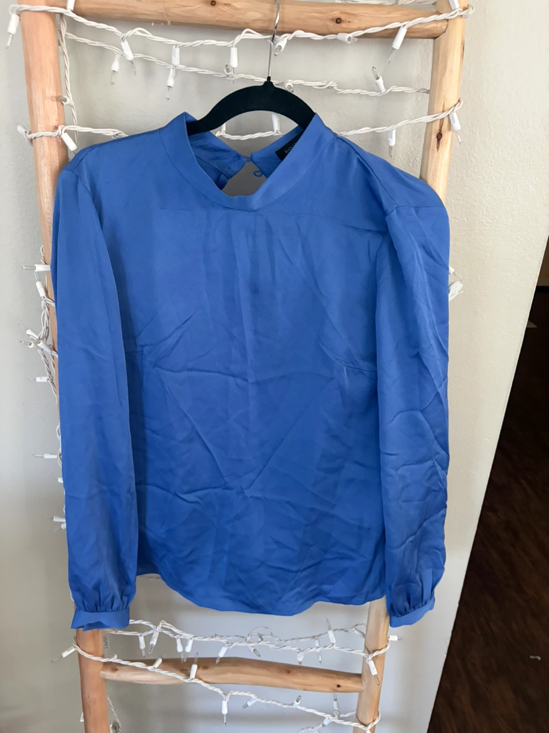 Banana Republic Blue Mock Neck Blouse XS - photo 2