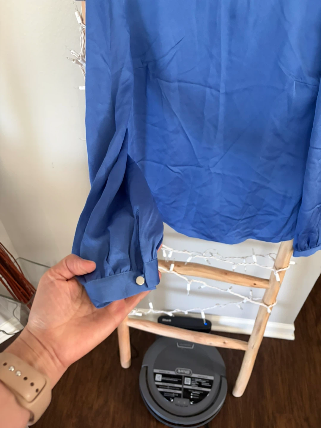 Banana Republic Blue Mock Neck Blouse XS - photo 3