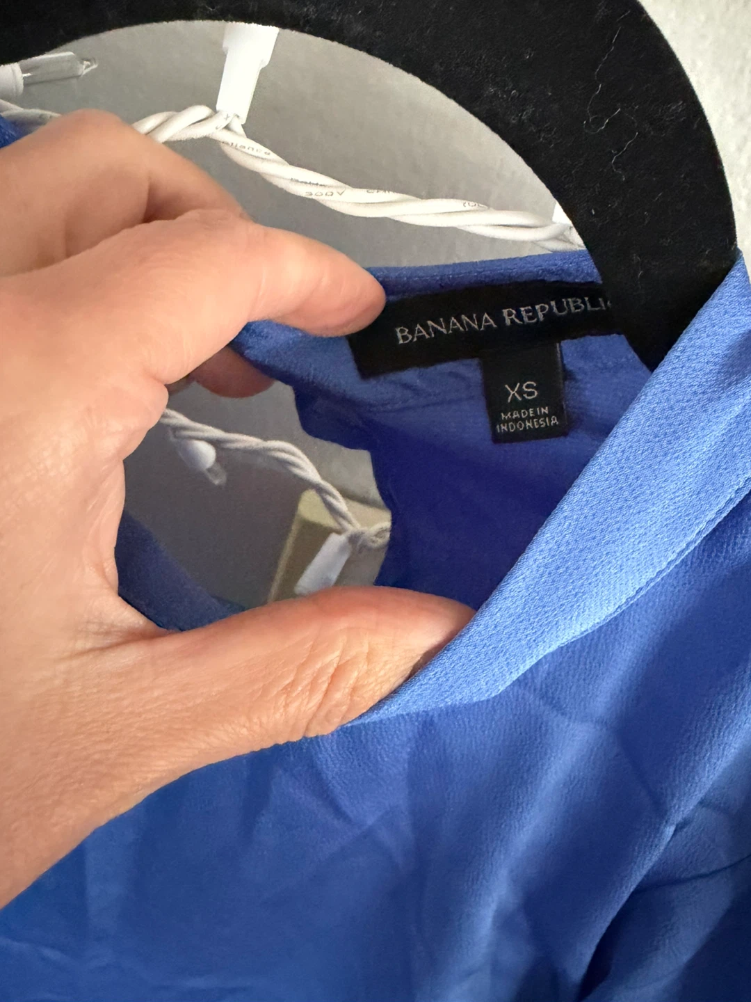 Banana Republic Blue Mock Neck Blouse XS - photo 4