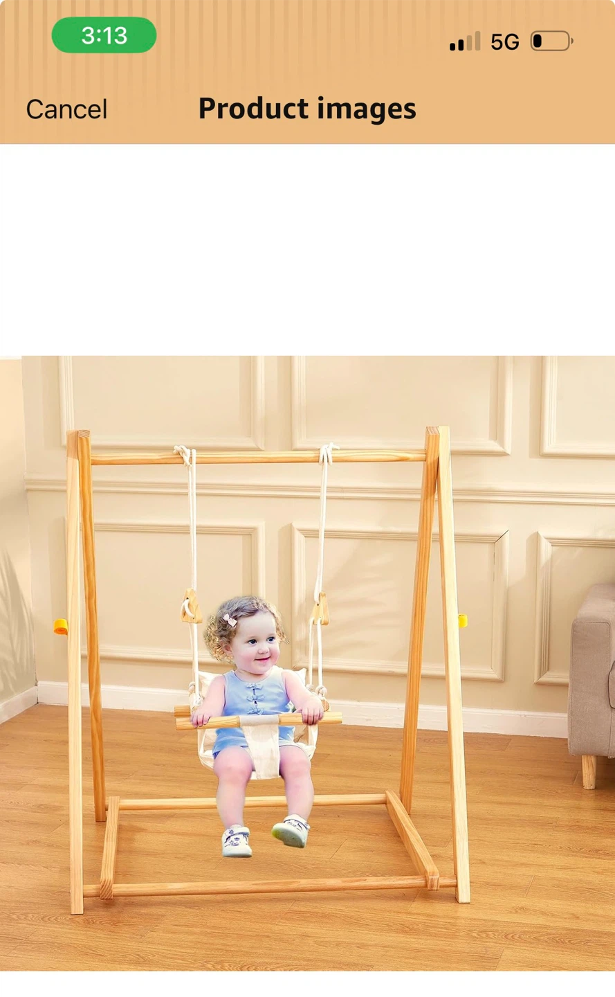 Brand new FUNLIO Montessori Wooden Swing Set for Toddlers - photo 2