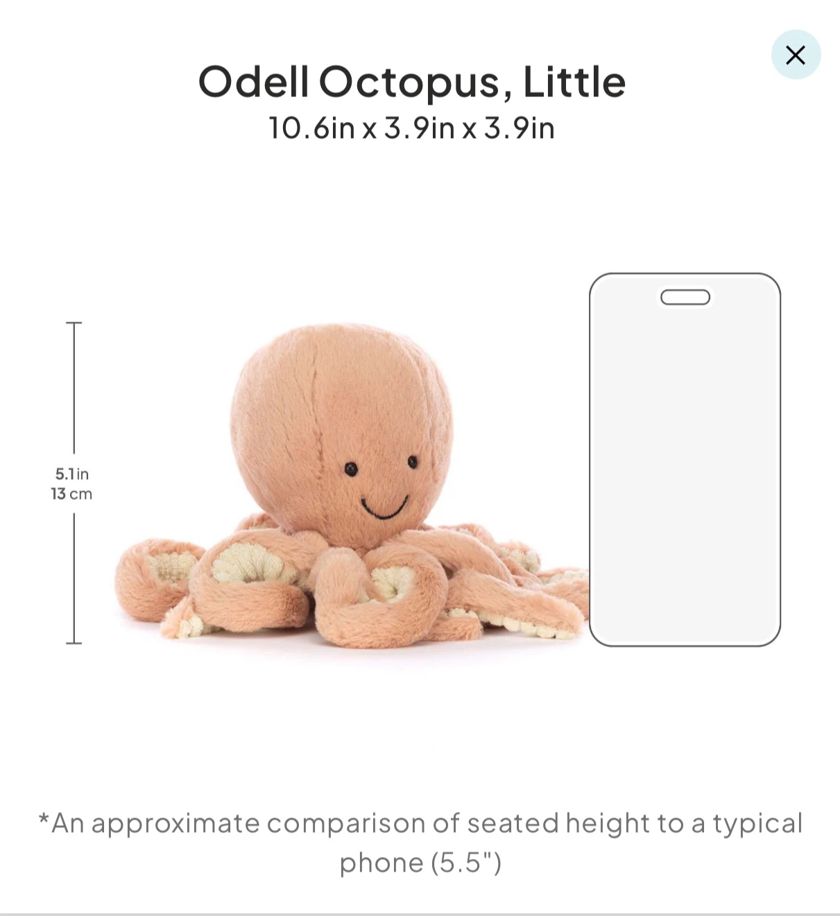 Jellycat Odell Octopus Plush Toy Little - photo 5