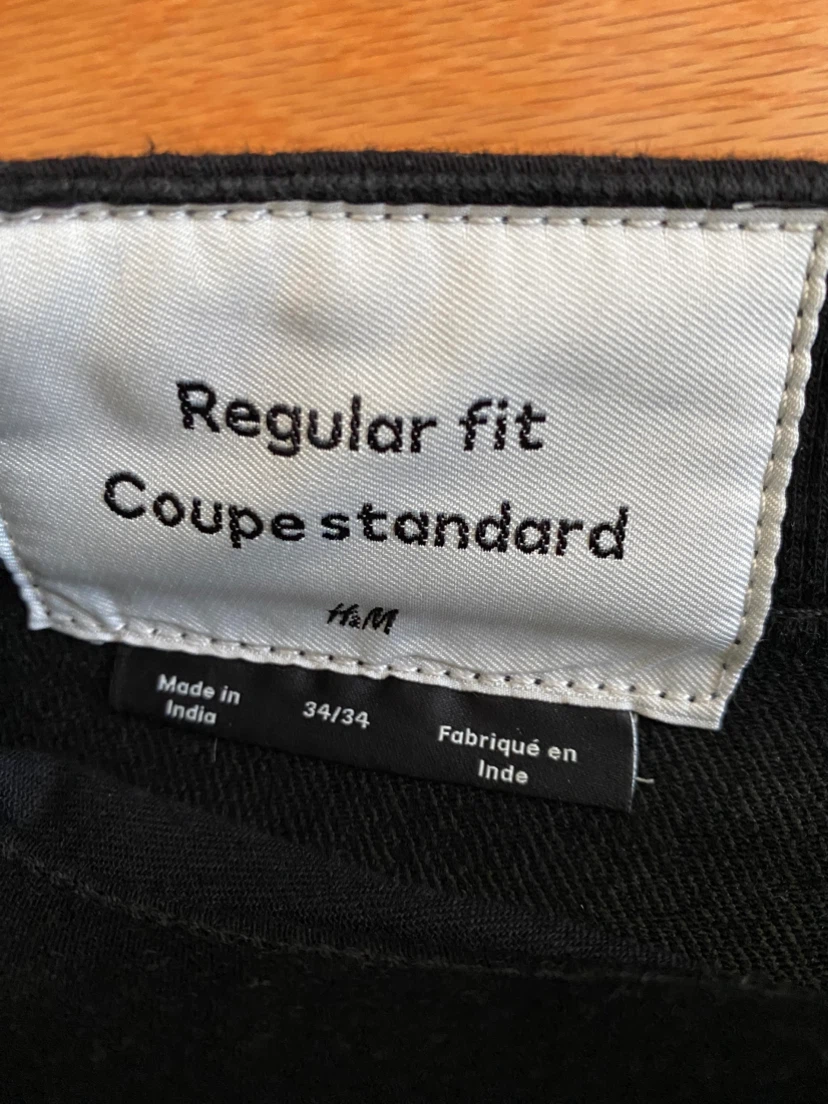 H&M Regular Fit Black Jeans 34/34 - photo 3