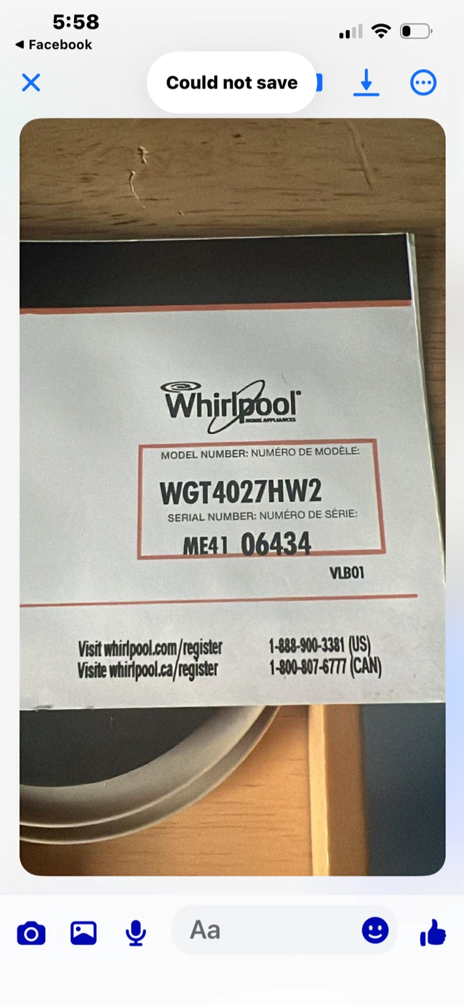 Whirlpool stacked washer and dryer - photo 4