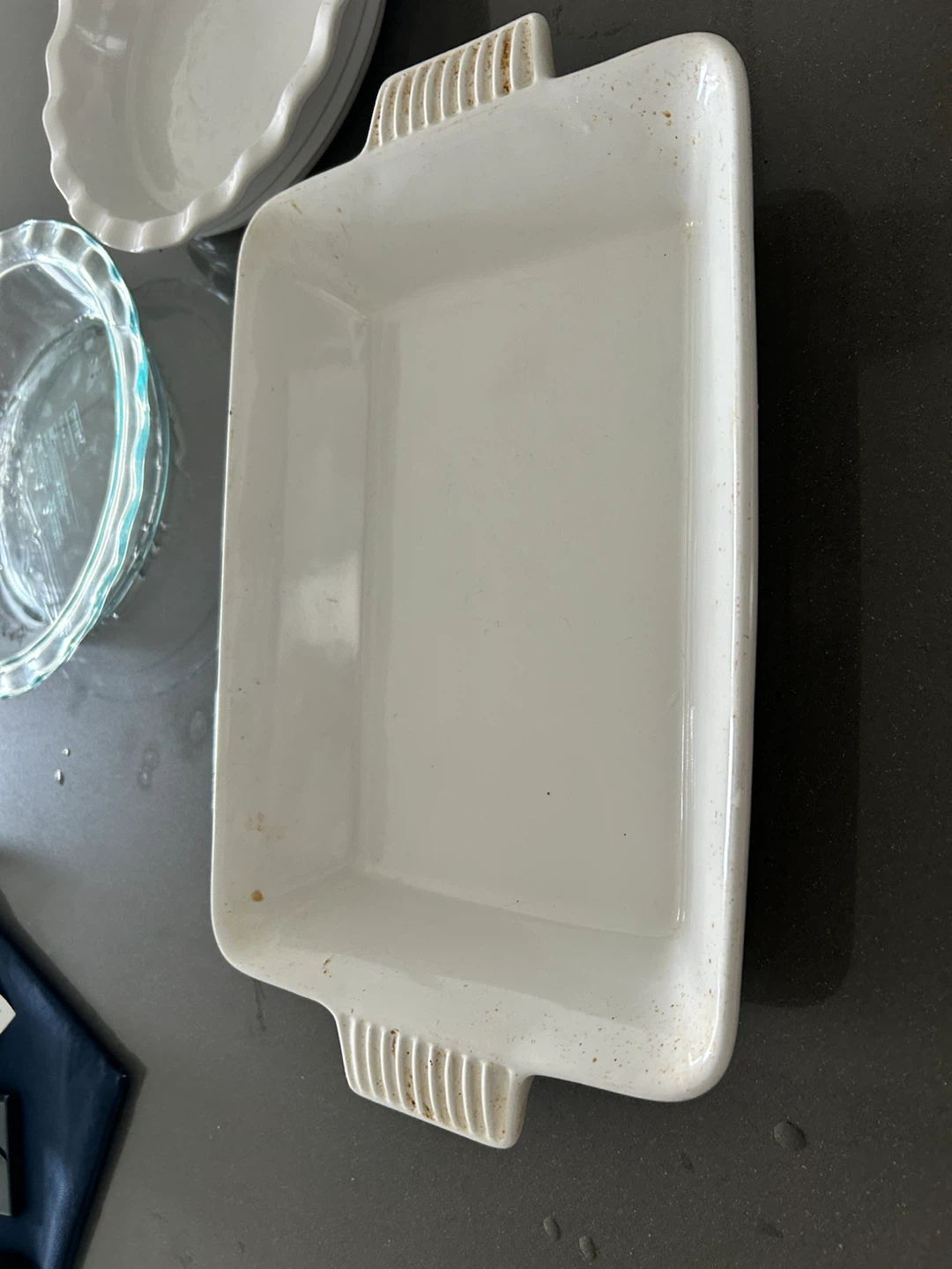 White Rectangular Ceramic Baking Dish