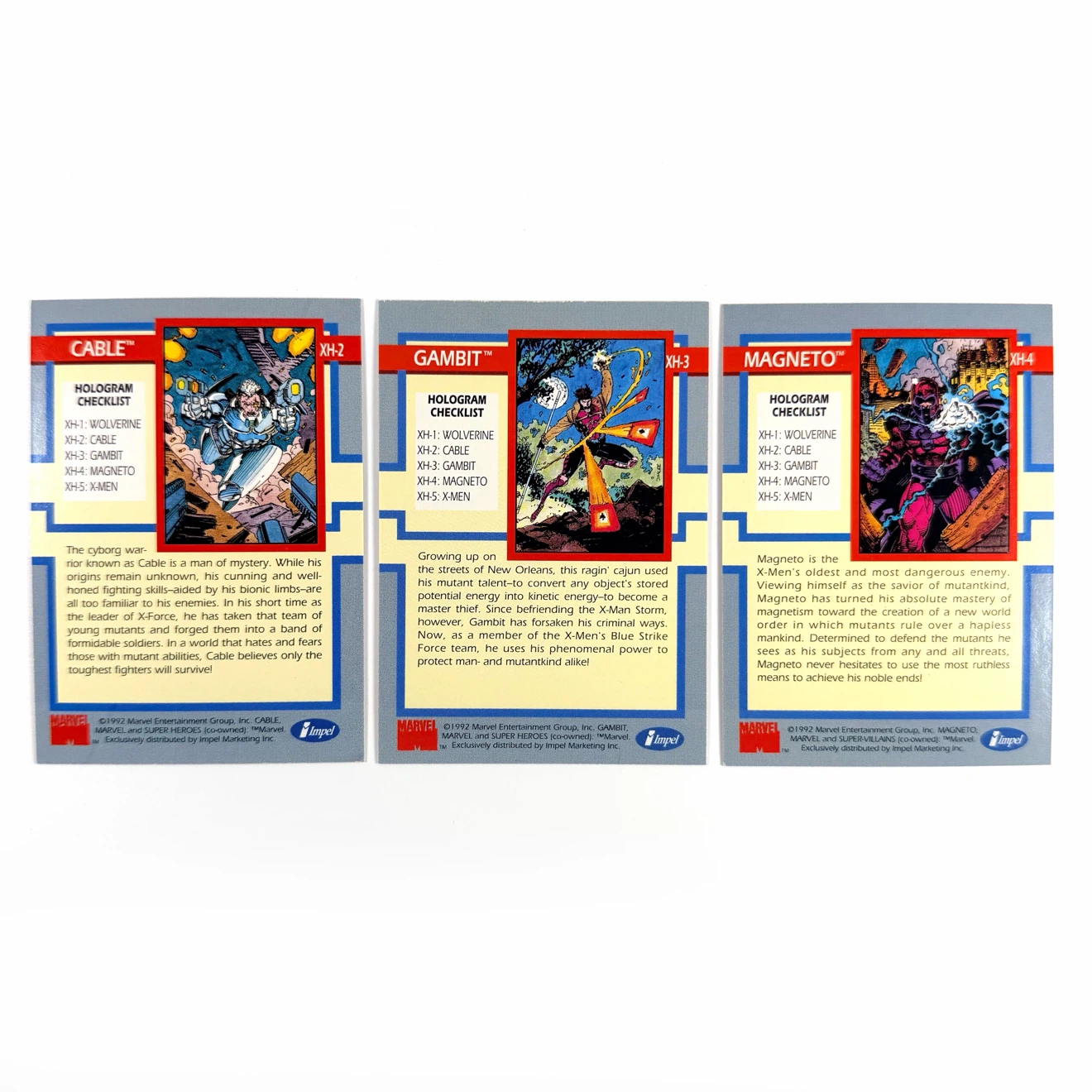 3x 1992 Marvel X-Men Hologram Cards - photo 5