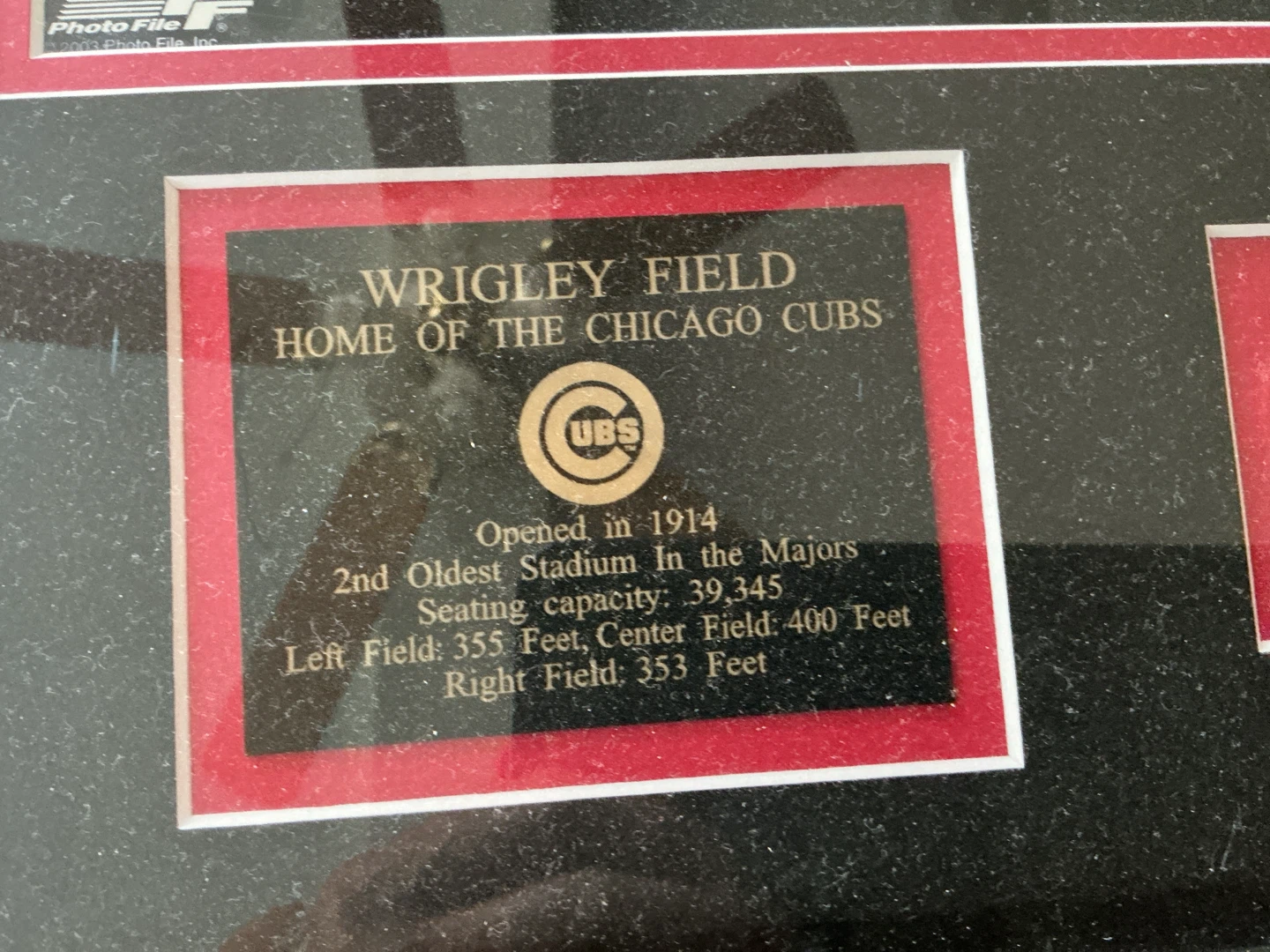 Chicago Cubs Wrigley Field Framed Photo - photo 2