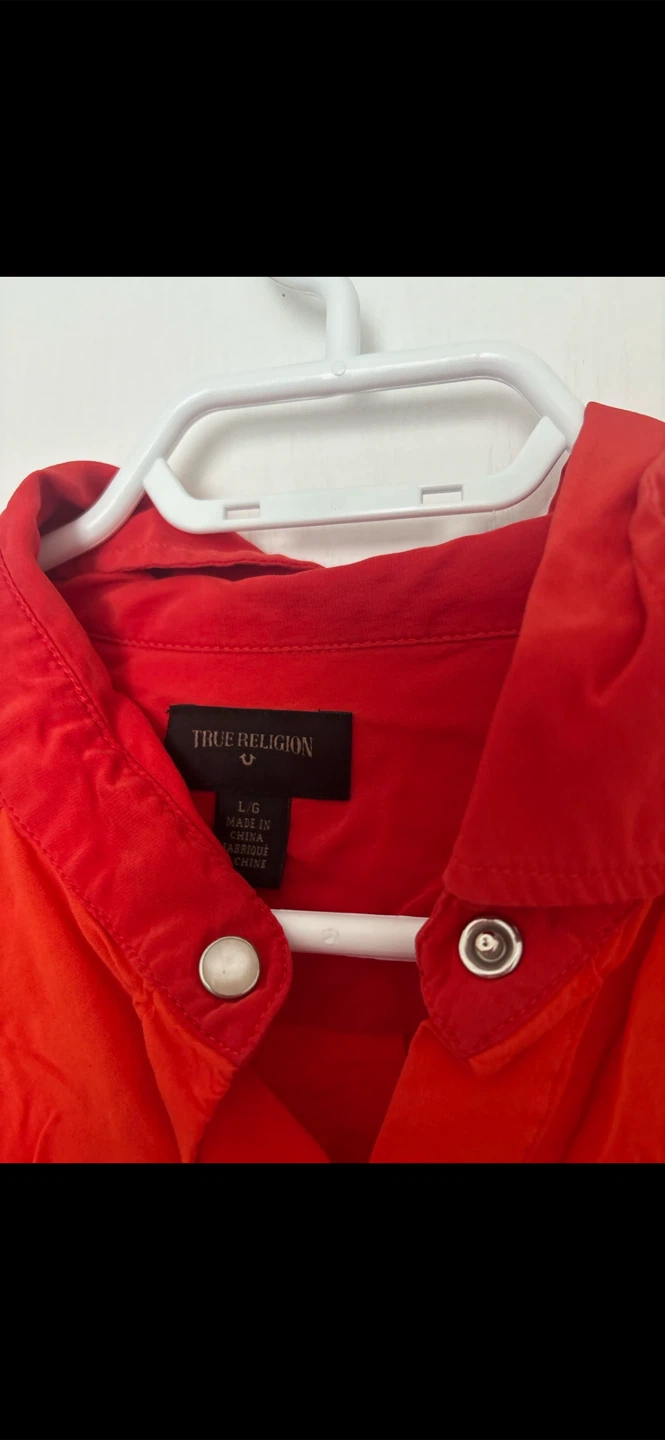 True Religion Red Long Sleeve Shirt