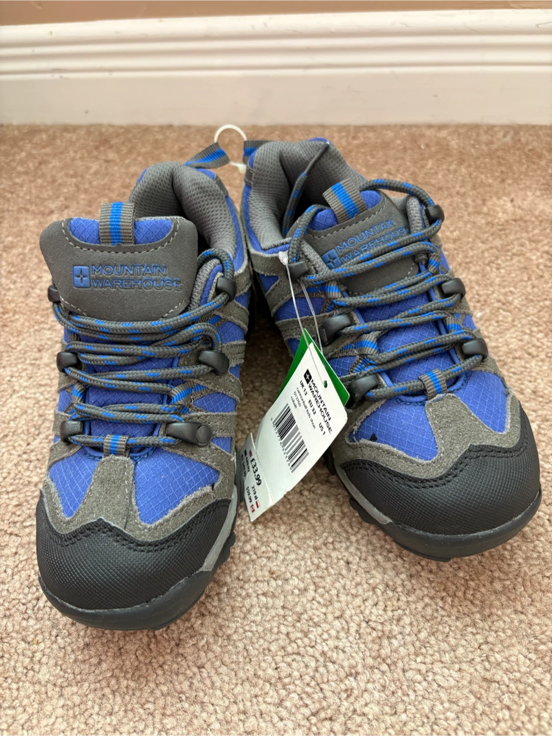 NEW, Mountain Warehouse Kids Waterproof Hiking Shoes, size 1. - photo 2
