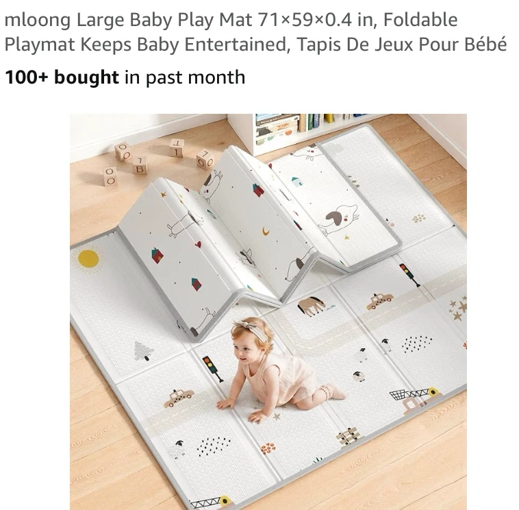 New Large Baby Play Mat Foldable