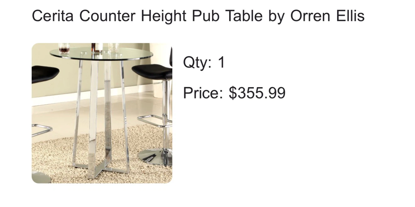 Orren Ellis Cerita Counter Height Pub Table - photo 3