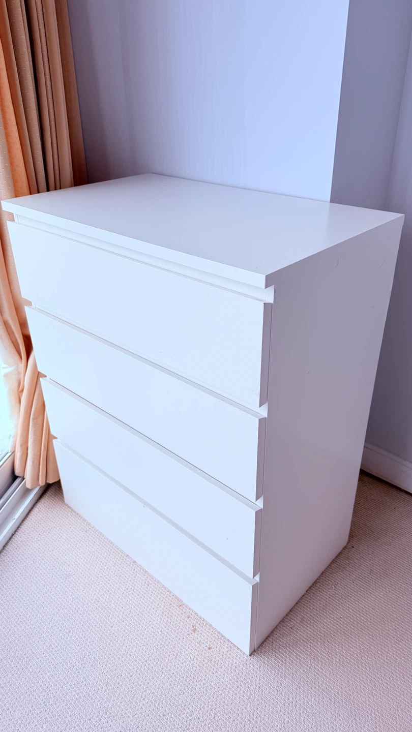 IKEA Malm 4-Drawer Chest White - photo 2