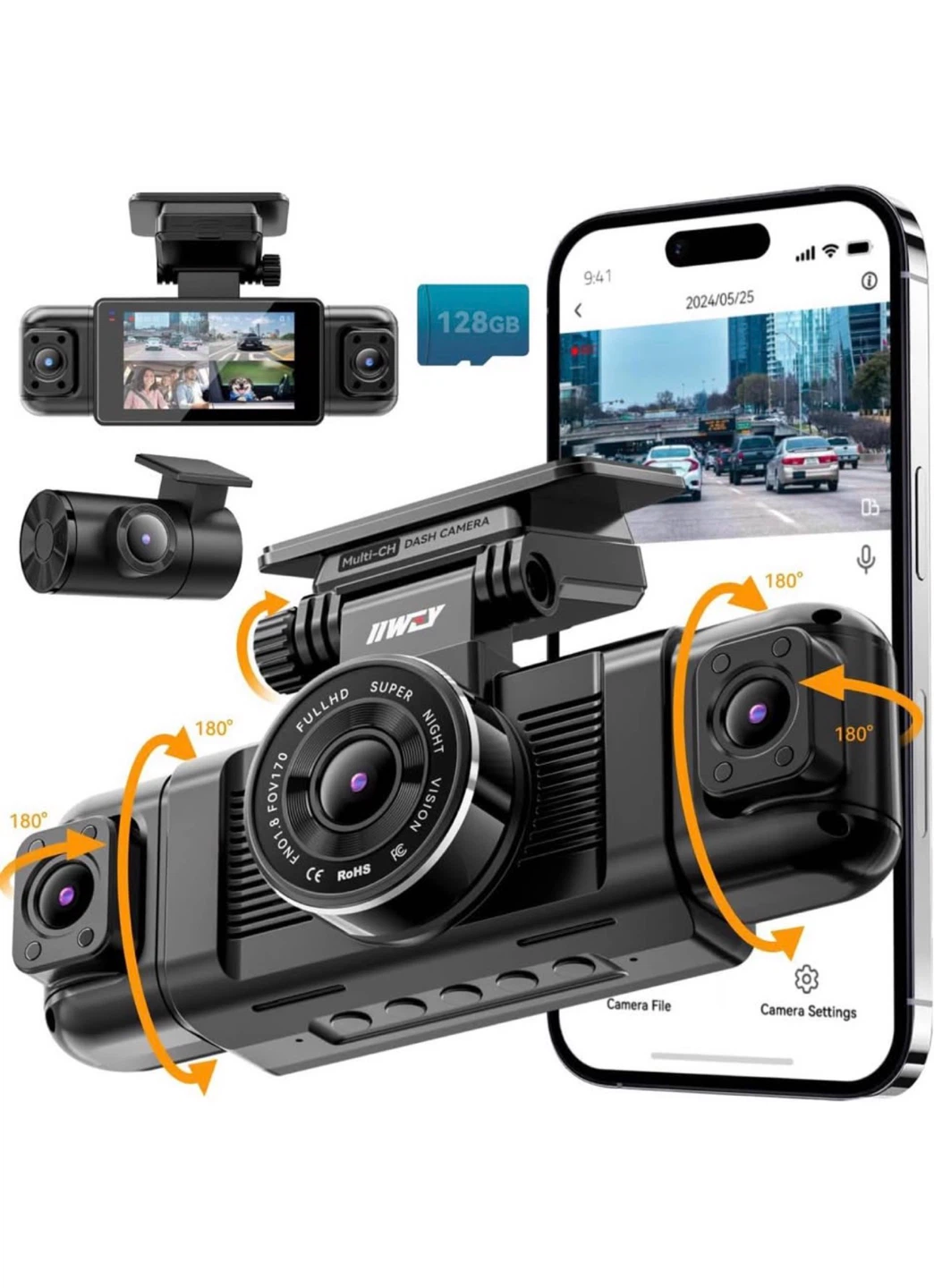 IIWEY N5 4-Channel FHD Dash Cam