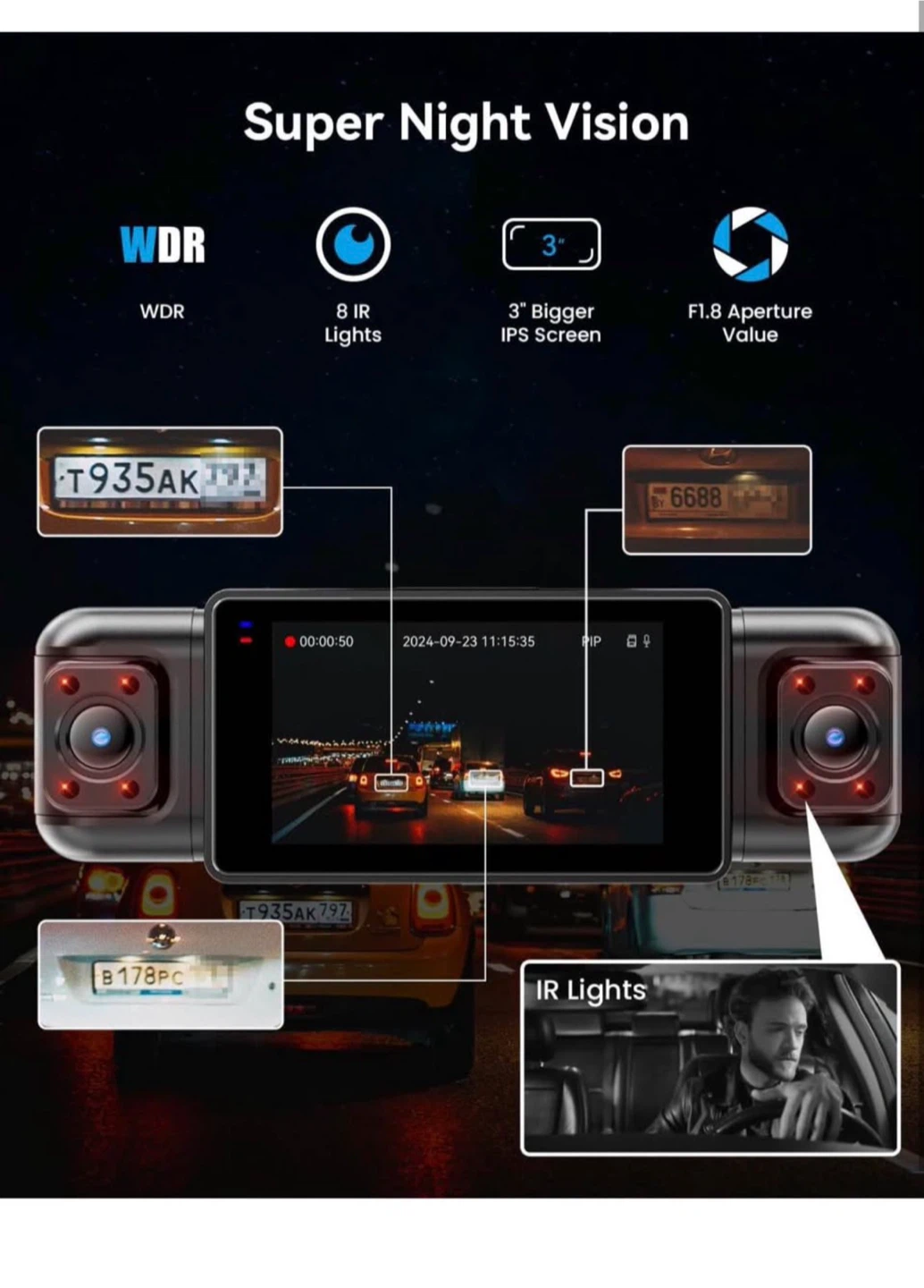 IIWEY N5 4-Channel FHD Dash Cam - photo 2