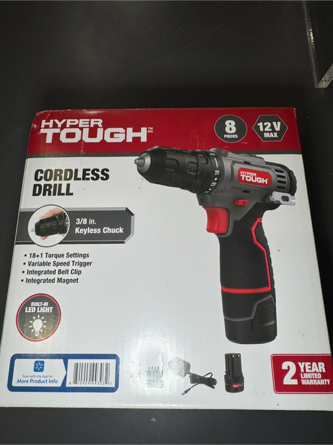 Hyper Tough 12V Max Cordless Drill 8-Piece Set - photo 2