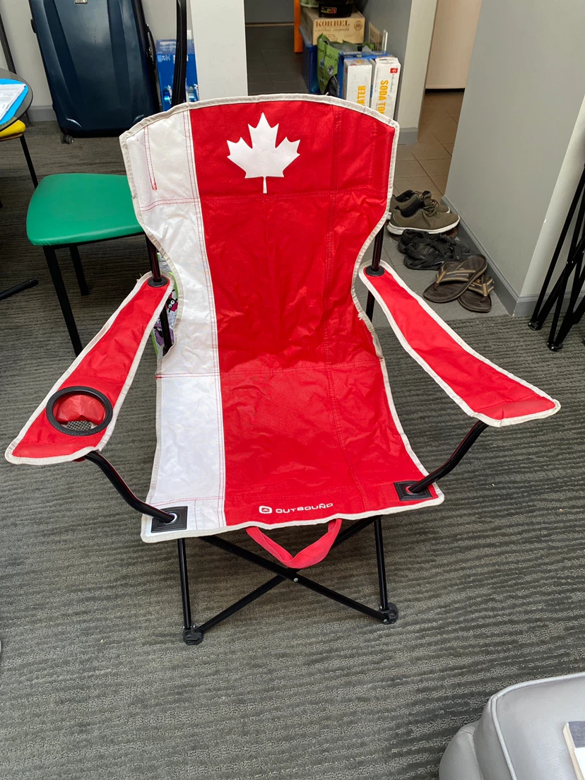 2 Outbound Canadian Flag Folding Camping Chairs