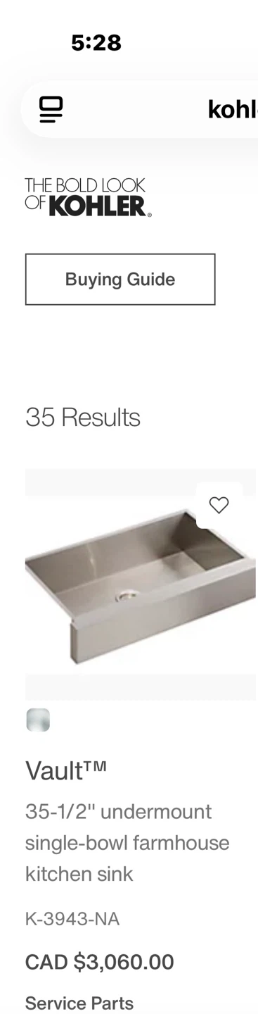 Kohler Vault Farmhouse Kitchen Sink and Purist Faucet - photo 2