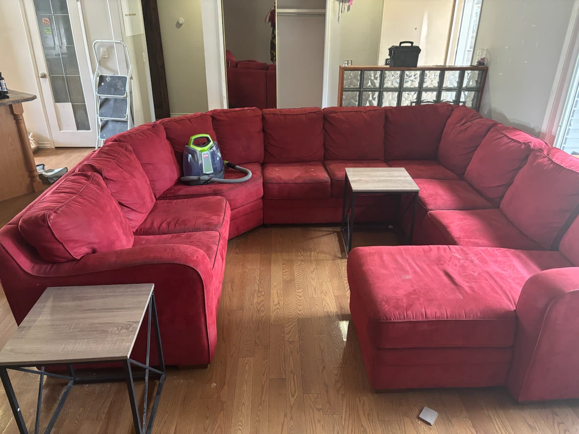 Large Red Sectional Sofa