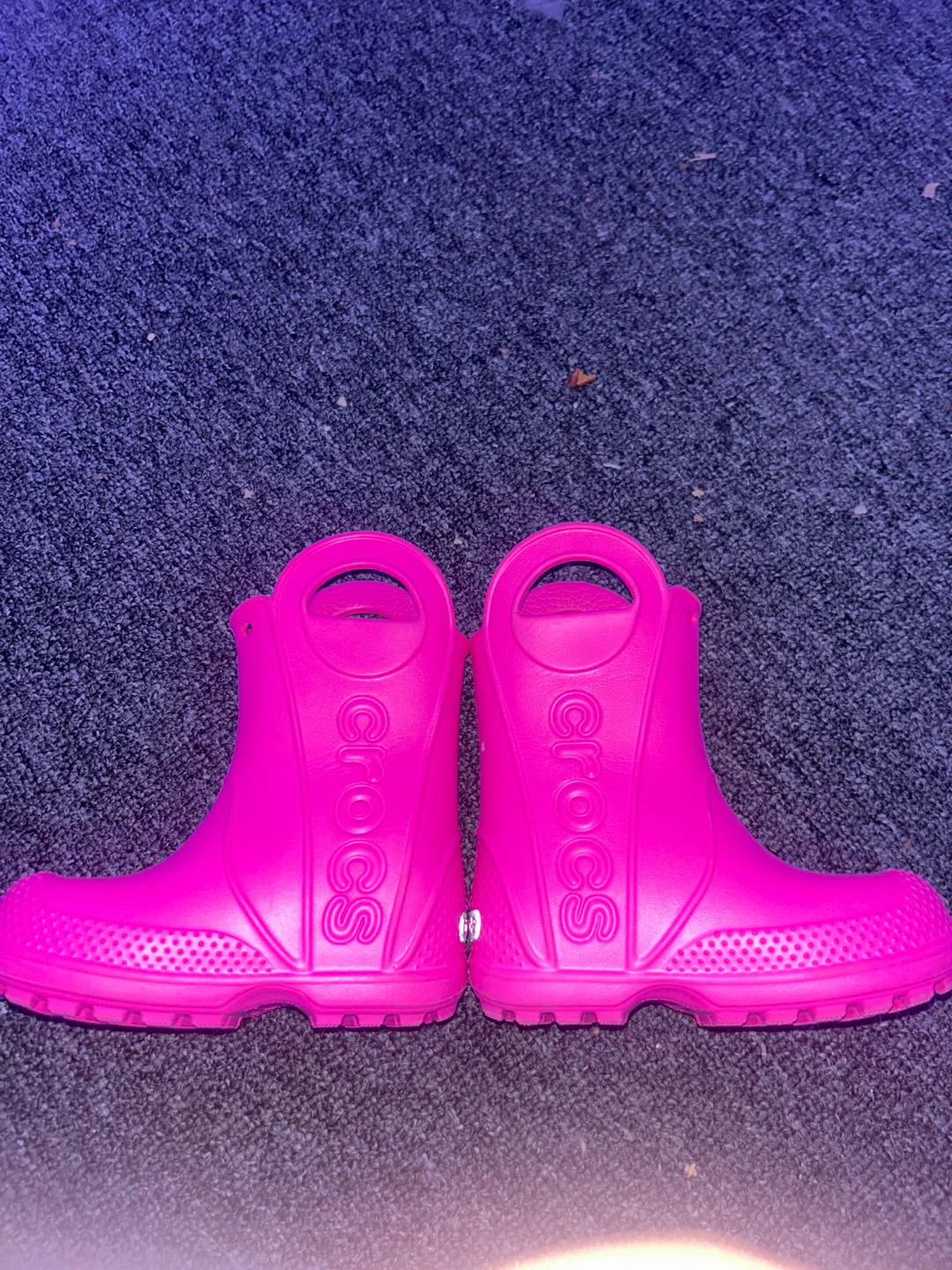 Pink Crocs Rain Boots