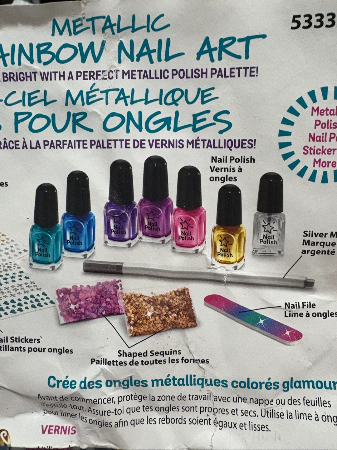 Be Inspired Metallic Rainbow Nail Art Kit