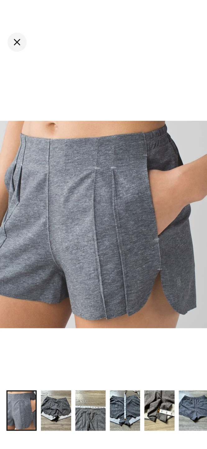 Lululemon Endeavour & Go Women's Shorts Grey Size 4
