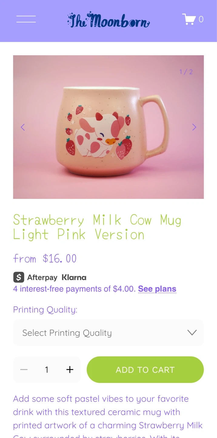 The Moonborn Strawberry Milk Cow Mug - photo 5
