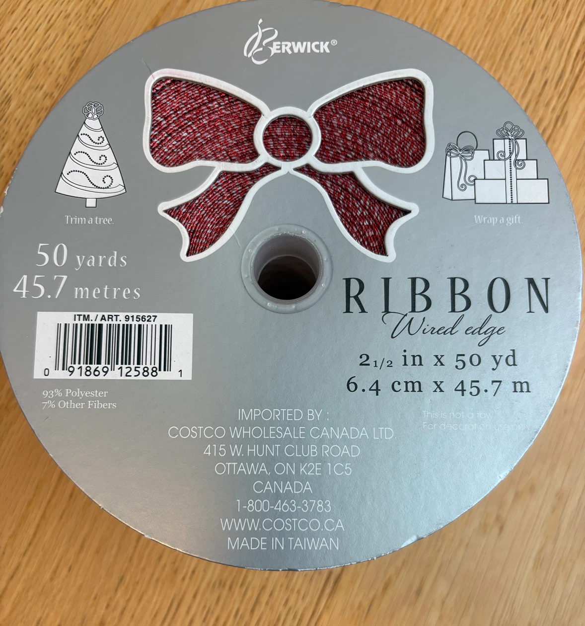 59 yards (45.7 meters) Wired Edge Ribbon - photo 2