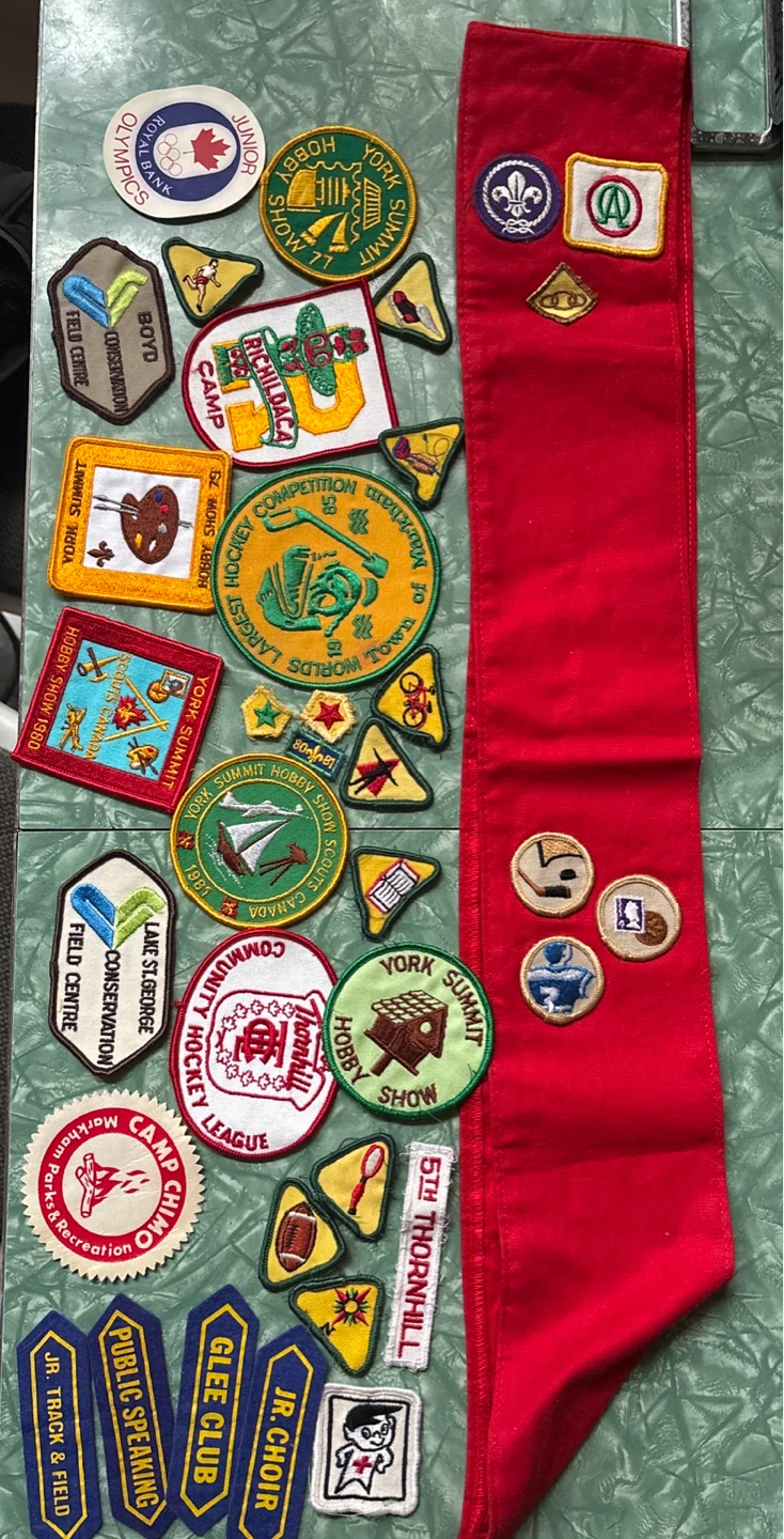 Vintage Scouts Canada Patch Collection with Sash