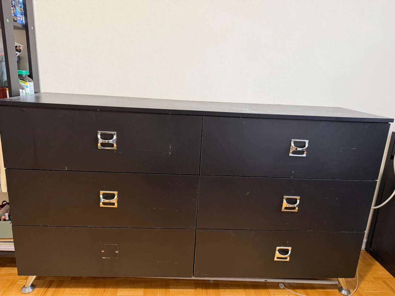 Black Six-Drawer Dresser