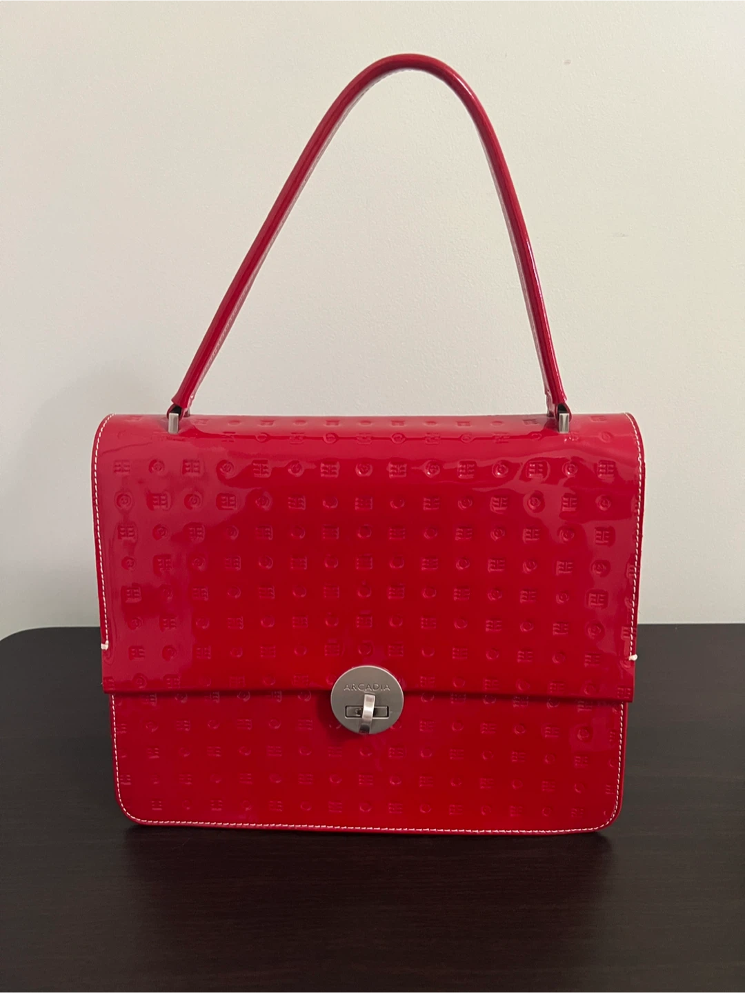 Arcadia Red Patent Leather Handbag