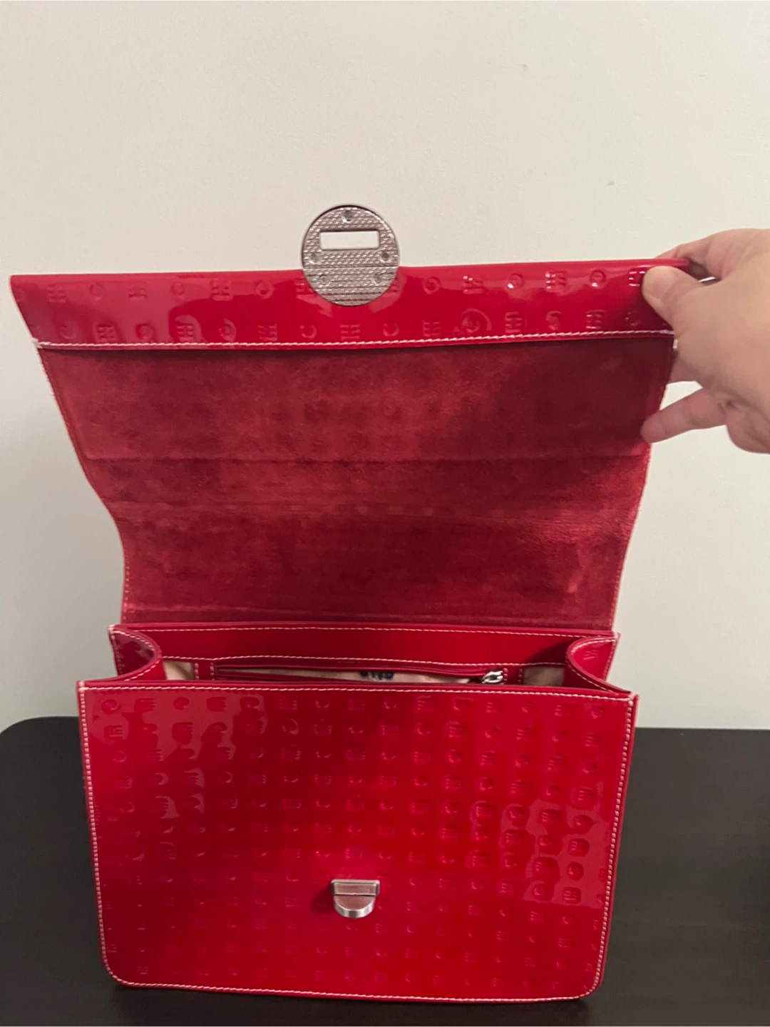 Arcadia Red Patent Leather Handbag - photo 2