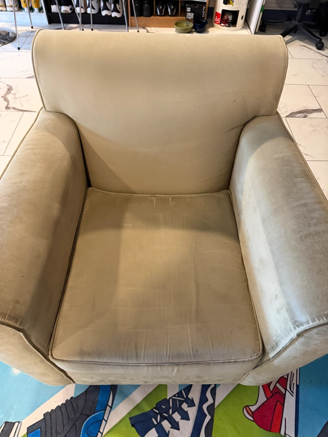 Beige Upholstered Armchair - photo 3